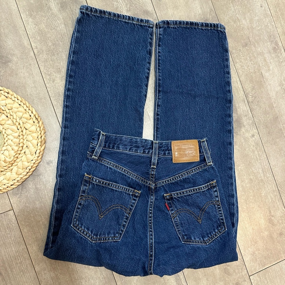 Levi's Premium 90s Ribcage Straight Ankle Jeans Size 23, RARE SIZE FIND Like New - Picture 11 of 16